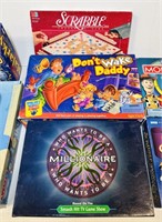 7 Various Boardgames,Scrabble, Monopoly jr,