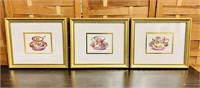 Set of 3 Framed Prints, 12” x 14”