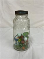 Vintage Marzetti jar with estate marbles