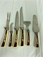 Sheffield vintage knife knives serving set lot