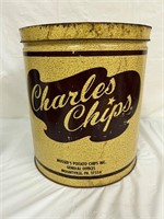 Vintage Charles Chips Original Potato Chips Tin