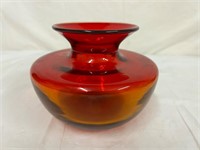 Blenko  Mid Century Modern Amberina Glass  Vase