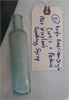 Winslow's Soothing Syrup medicine bottle aqua