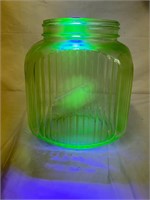 Antique Hoosier Uranium Glass Vaseline Depression