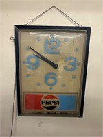 Vintage Pepsi Cola Clock Advertising