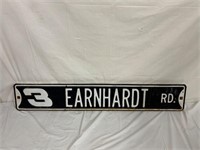 3 feet long Wood mounted Earnhardt Rd sign
