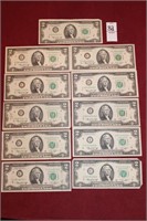 (11) 1976 2 Dollar Bills
