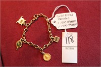 Gold Filled Bracelet (1) 10K charm & (1) 14k