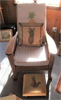 Oak Morris Chair & Stool