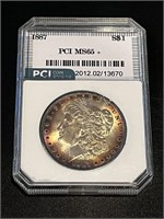 1887 Morgan Dollar PCI MS65+ Price Guide $335