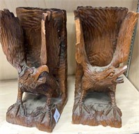 Wood eagle book holders