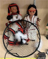 Native American dolls with Dream catcher