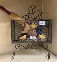 Chicken basket with rolling pin