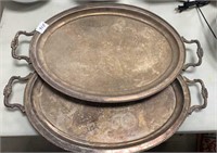 Old vintage Sterling Plated? serving trays