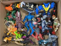 Flat of vintage collectible action figures
