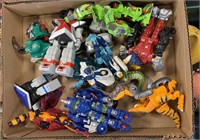 Flat of vintage collectible action figures