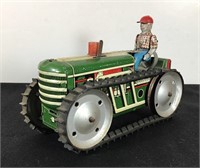 TIN MARX 1950'S CLIMBING TRACTOR #5 WIND UP TOY