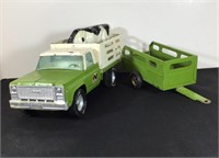 NYLINT CHEVY STAKE TRUCK AND TRAILER W COW