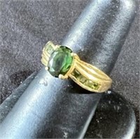 [N] Stamped 10K Believed to be Tourmaline Ring