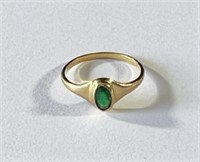 [N] Stamped 10K Believed to be Emerald Infant Ring