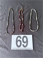 [N] Agate Iolite Beaded Necklaces
