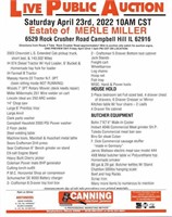 Estate of Merle Miller LIVE Auction