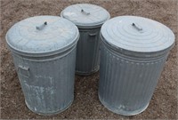 (3) Trash Cans)