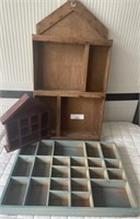 (2) Wooden Shadow Boxes