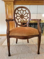 Wood and Fabric Chairs (Bid x 2)