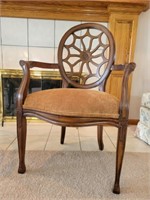 Wood and Fabric Chairs (Bid x 2)