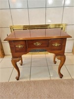 Wood End Table with Drawers 28"L x 16"W x 25"H