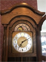 Concerto Clock Co Solid Oak Grandfather Clock