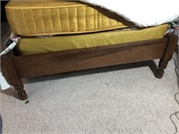 Solid Wood Twin Bed Frame and Bedding