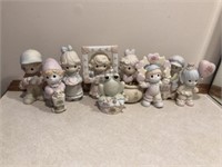 Precious Moments Set of 9 Figurines w/Boxes