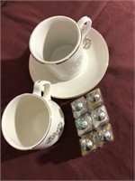 18-Coffee Cups Two Styles 4-Matching Saucers, more
