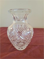 Crystal Glass Decanter, 3- Glasses and Vase