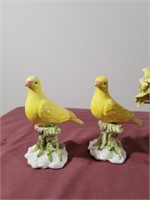 Ceramic Birds and Bird Trinket Holder