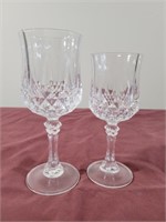 Glass Stemware, 18-Large Glasses, 9-Smaller