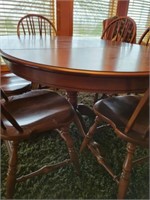 Solid Wood Kitchen Table w/6 Chairs