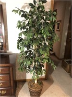 Artificial Ficus Tree in Basket 76" tall