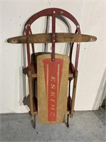 Vintage Eskimo Steel/Wooden Short Sled