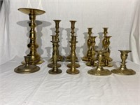 Solid Brass Candlestick Holders Lot