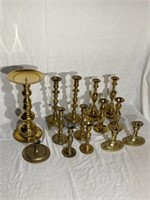 Solid Brass Candlestick Holders Lot