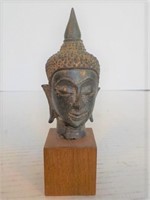 Antique Bronze Buddha head Thai