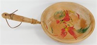 Vintage Wood Hanging Bowl: Wooden Wall Hanging