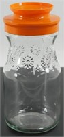 * Vintage Glass Jar/Lid: Anchor Hocking Daisy