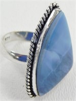 Owyhee Blue Opal Ring - Size 6 1/2