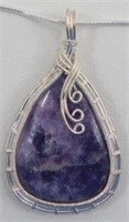 Lepidolite 2.5" Pendant & Chain