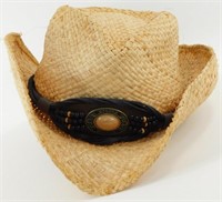 Beautiful Straw Cowboy Hat - 100% Natural Fiber