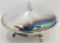 Vintage Oneida Silver Plated Footed Serving Bowl
